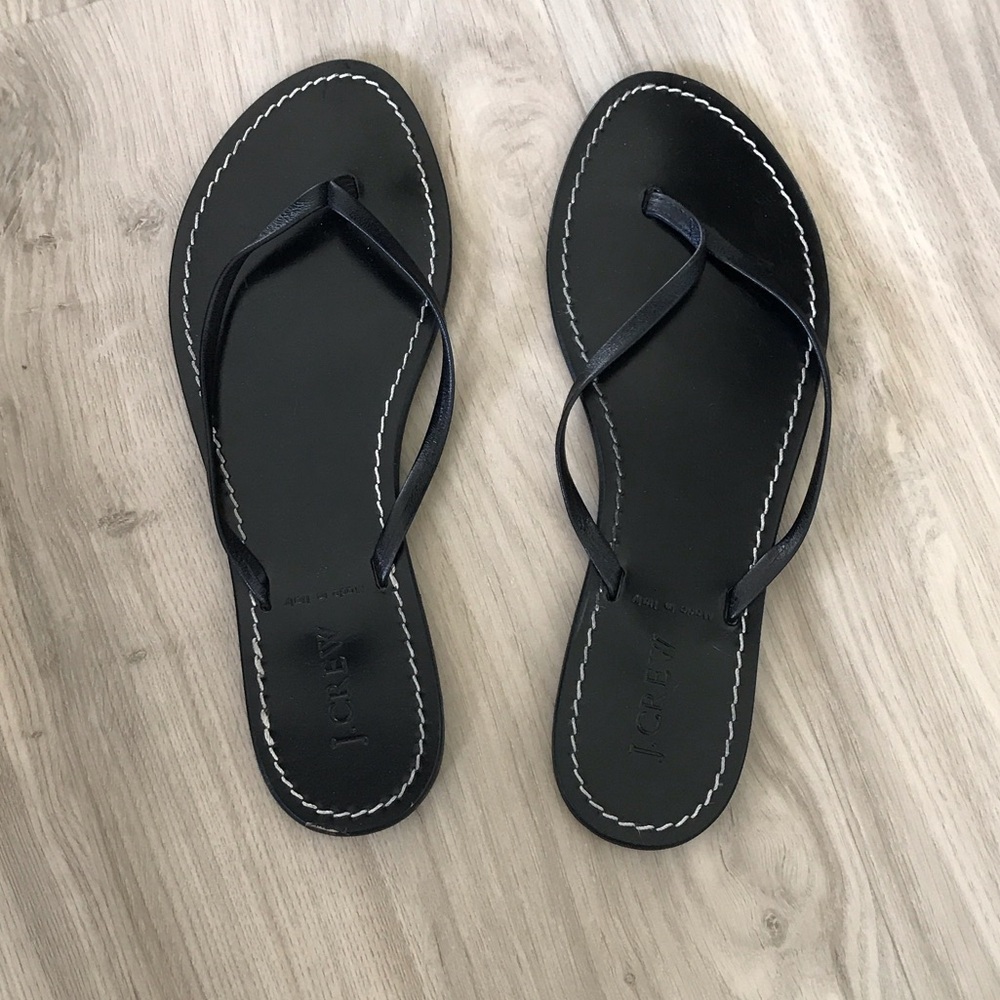 J Crew Black Women's Flip Flops